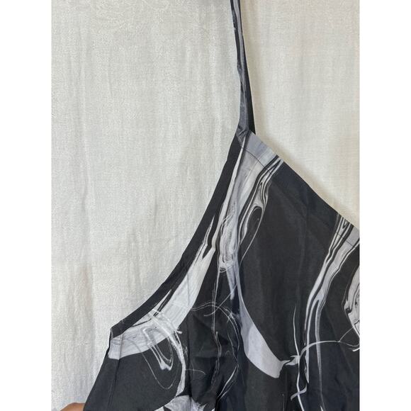Athleta Tank Top 3X Gray Abstract Print NEW Adjustable Satin Calm Cool Cami - Picture 3 of 9